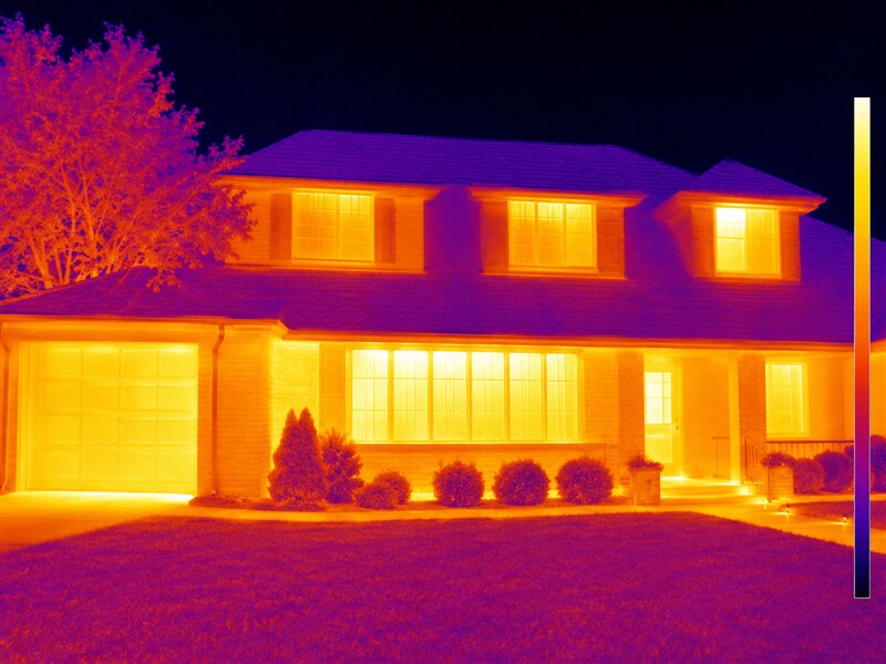 FLIR image showing heat gain and building load concerns