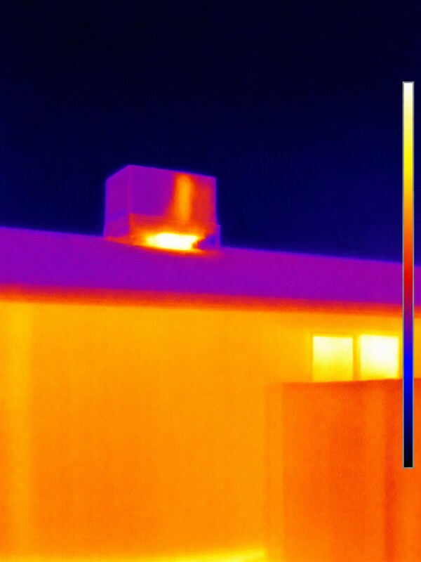 FLIR thermal image of air conditioning equipment