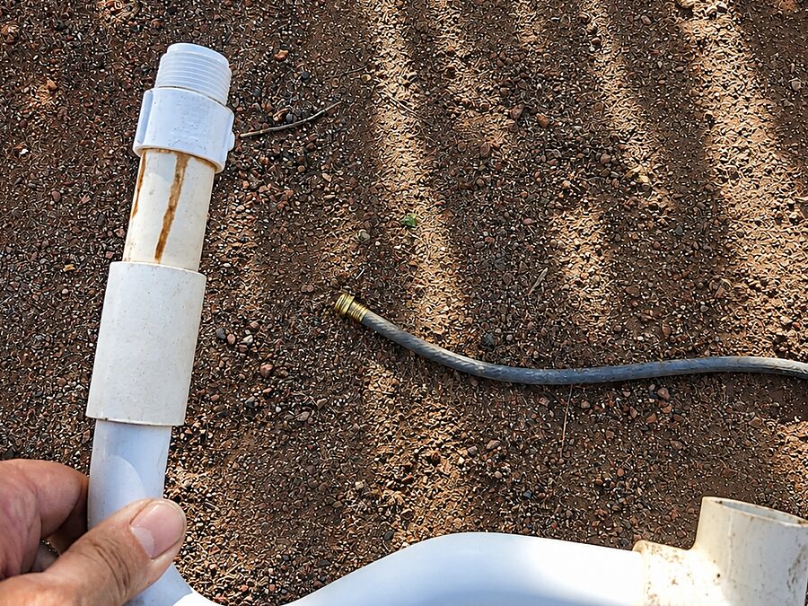Condensate drain cleanout used during AC drain line checks