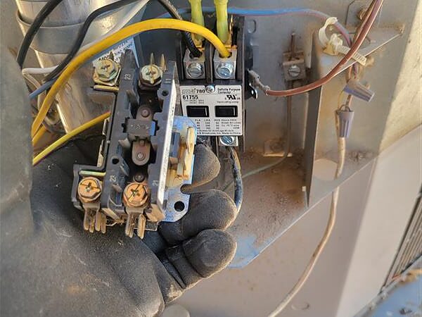 Control wiring checked for repeated clicking sounds when the AC starts or stops