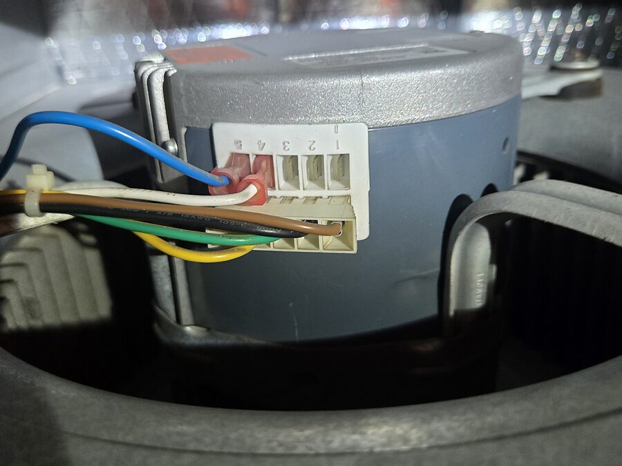 Blower motor wiring checked during blower motor repair or replacement diagnostics