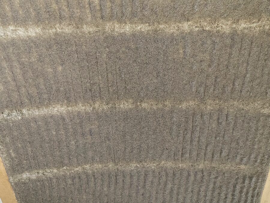 Dirty air filter restriction checked during blower airflow diagnostics