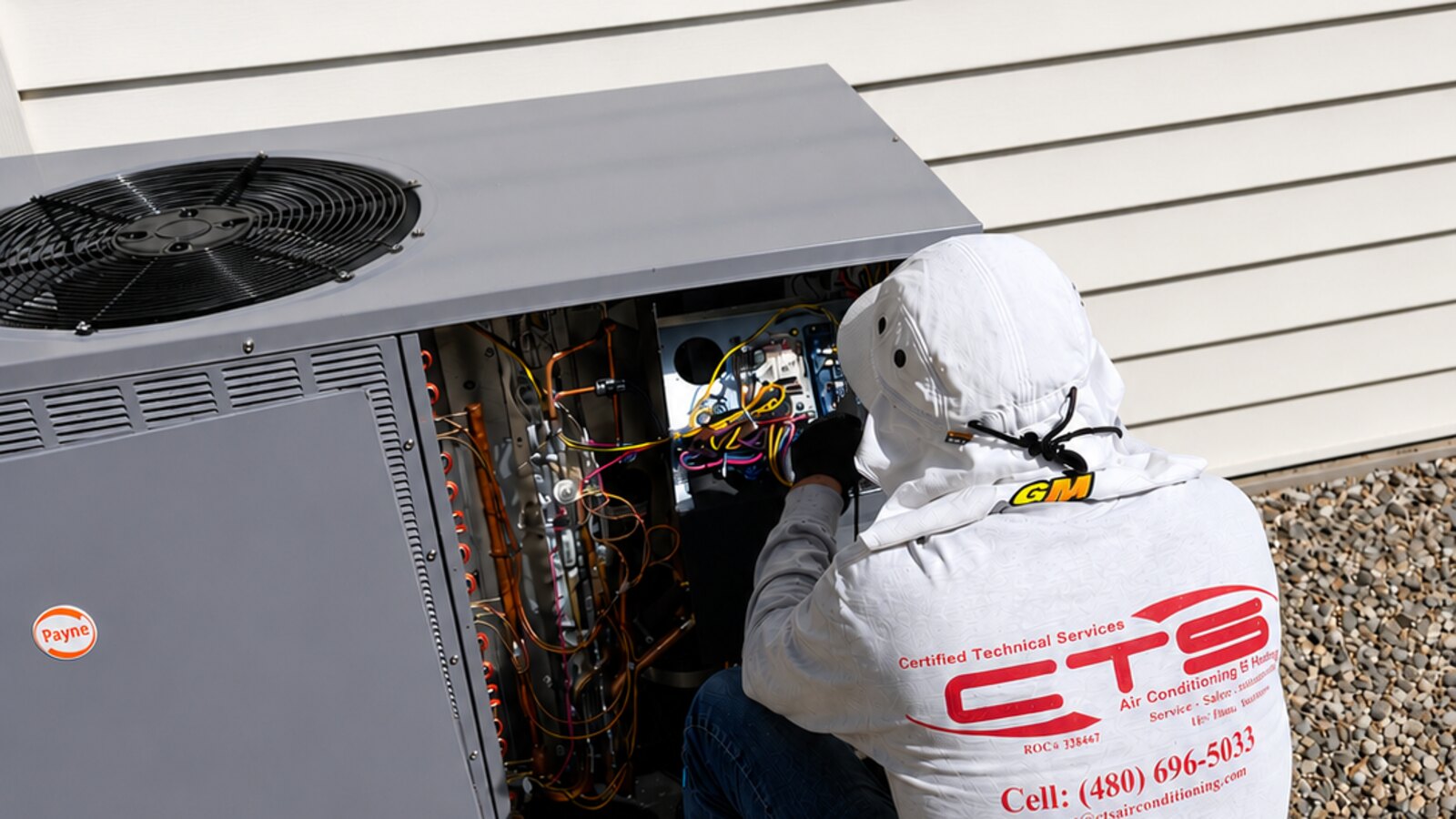 Outdoor AC disconnect near condenser checked during breaker trip diagnostics