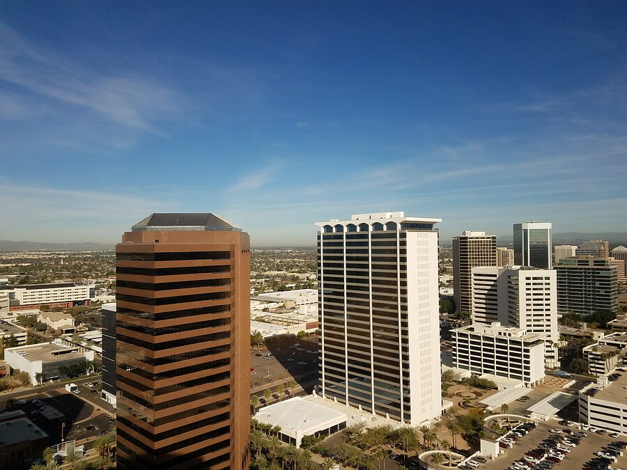 Phoenix skyline used for Phoenix area HVAC service availability and scheduling