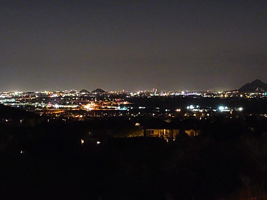 Night view across the Phoenix Valley used for HVAC service history and coverage