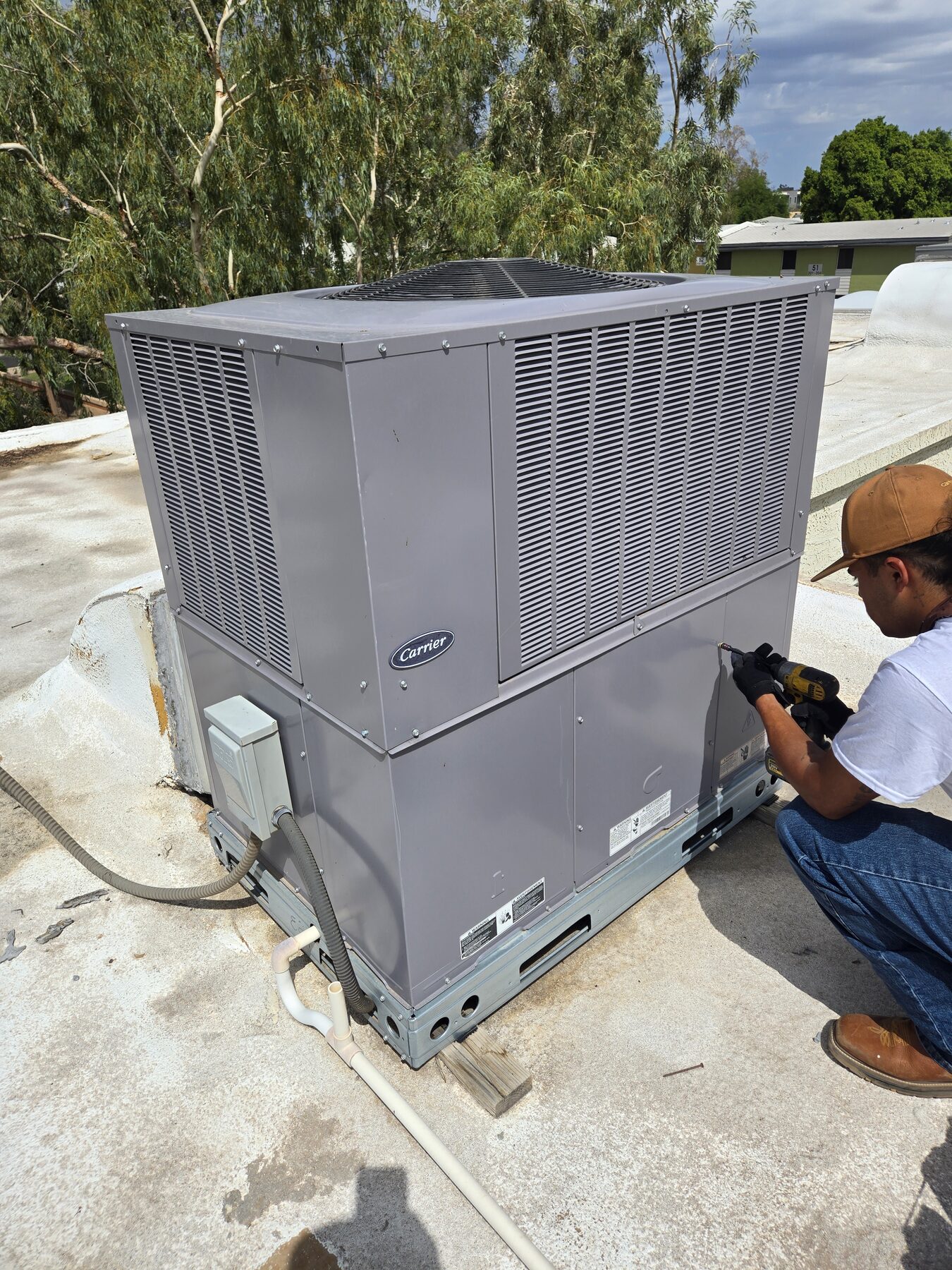 Open HVAC unit during AC diagnostics for Scottsdale service calls
